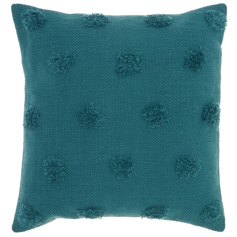  Mina Victory Life Styles Tufted Dots Solid Textured 18" x 18" Indoor Throw Pillow 