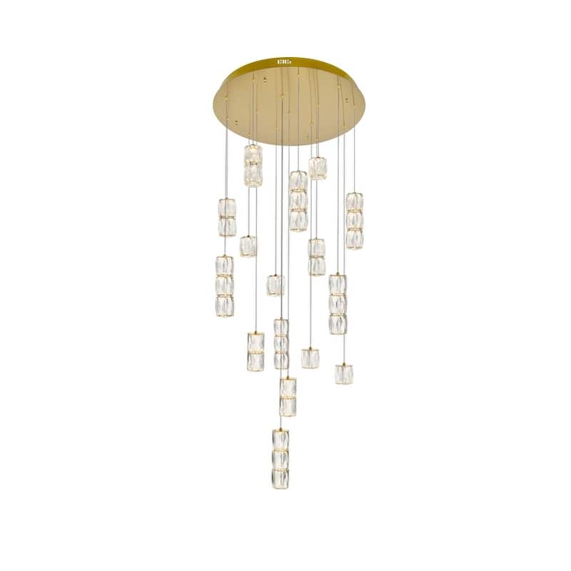 Silver Orchid Dove LED light Chrome Pendant - 28"W X 9.2"H