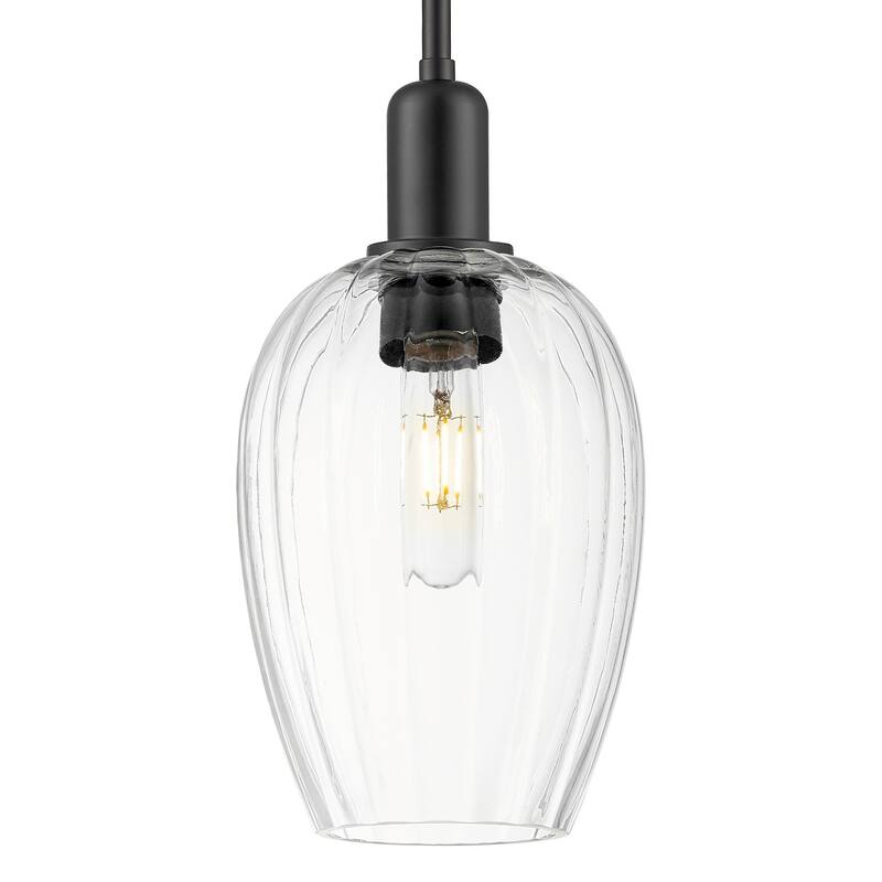 Innovations Lighting 716-1S-G457-6CL Preston 6" Wide Mini Pendant with - Matte Black