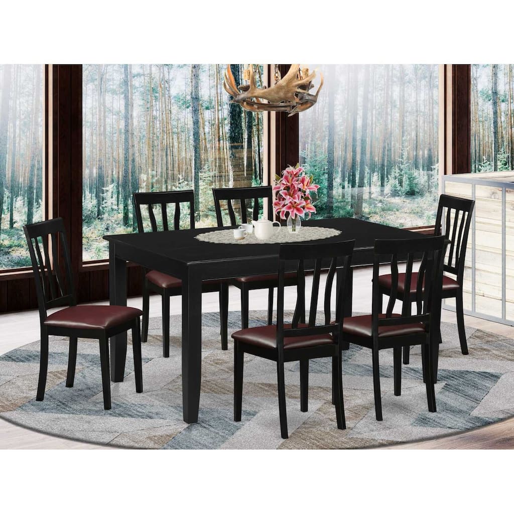 Southwestern Dining Set - Table & Chairs - 7 Piece Dinette Set - Modern Farmhouse Style