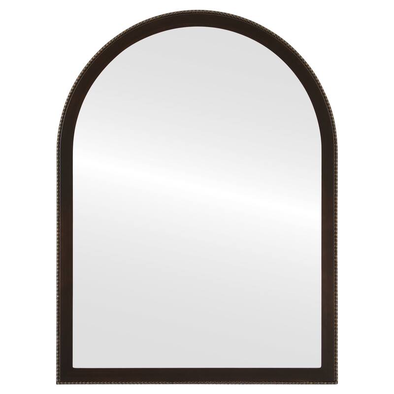 Van Buren Framed Vanity Mirror - Crescent Cathedral - 24.4x32.4 - Rubbed Bronze