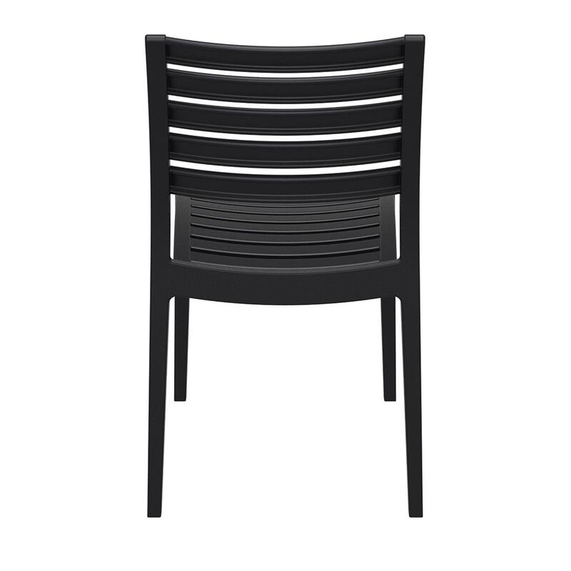 33" Black Outdoor Patio Stackable Dining Chair