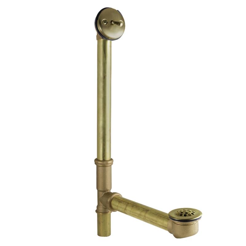 Made To Match 16" Trip Lever Waste and Overflow Drain - Antique Brass