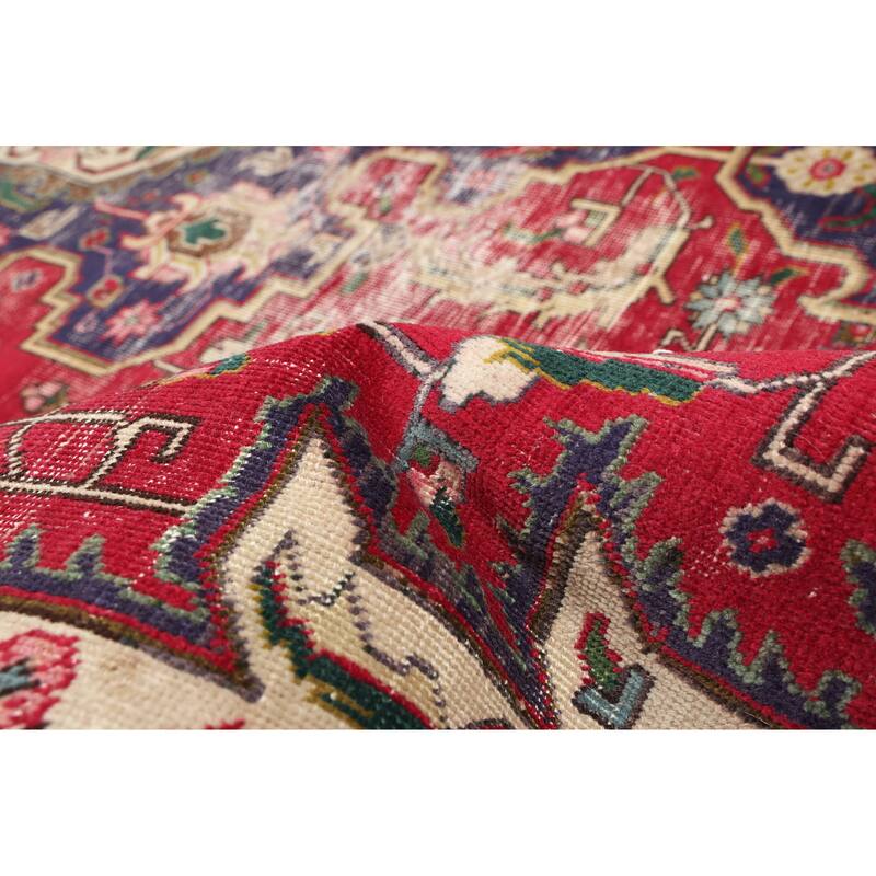 ECARPETGALLERY Hand-knotted Antalya Vintage Red Wool Rug - 6'4 x 9'0