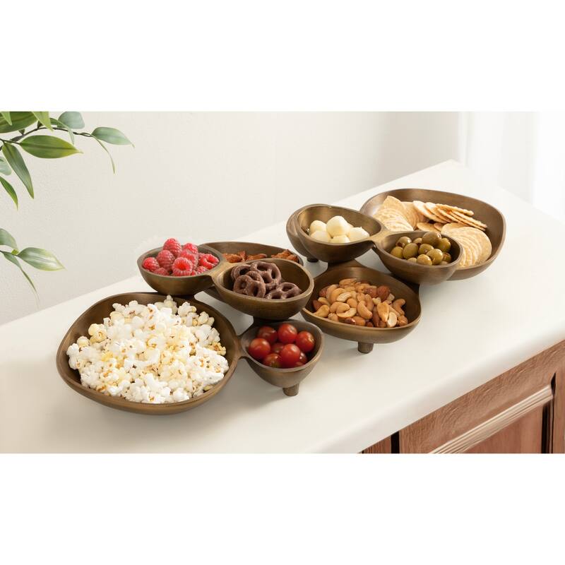 Kate and Laurel Cluso Footed Cluster Tray