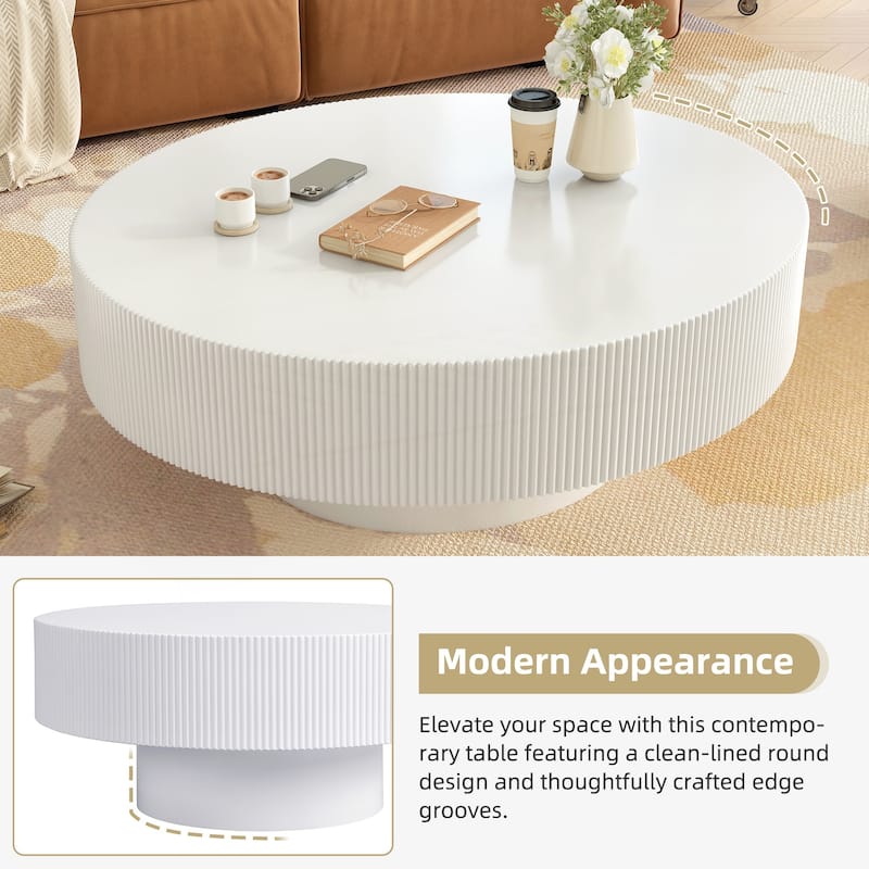 Elegant Easy Assembly Round Coffee Table