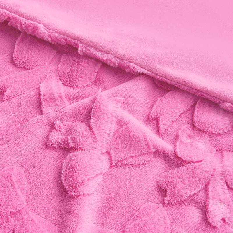 Juicy Couture 3D Faux Fur Throw Blanket