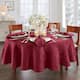 Caiden Elegance Damask Tablecloth - 90" Round - Cranberry