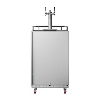 EdgeStar 24 Inch Wide Triple Tap Kegerator for Full Size Kegs with