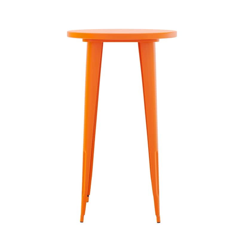 24'' Round Metal Indoor-Outdoor Bar Height Table - 24"W x 24"D x 41"H