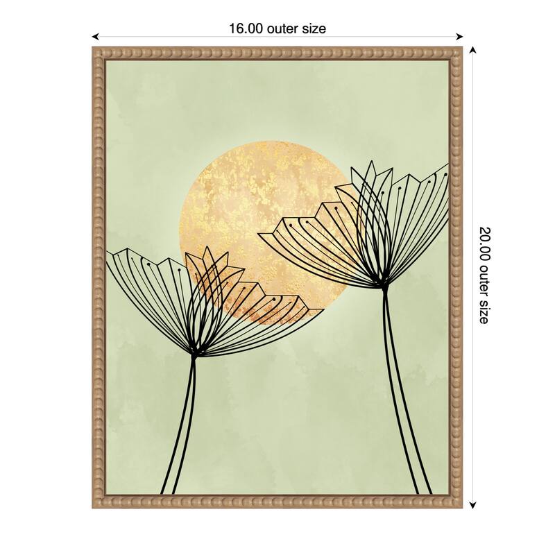 Abstract Botanicals by Sannel Larson Framed Canvas Wall Art Print - 16 x 20 in