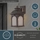 preview thumbnail 2 of 4, VAXCEL Essex 13 in. H 1-Light Lava Stone Traditional Outdoor Wall Sconce, Rust-Resistant Aluminum, Clear Seeded Glass Shade