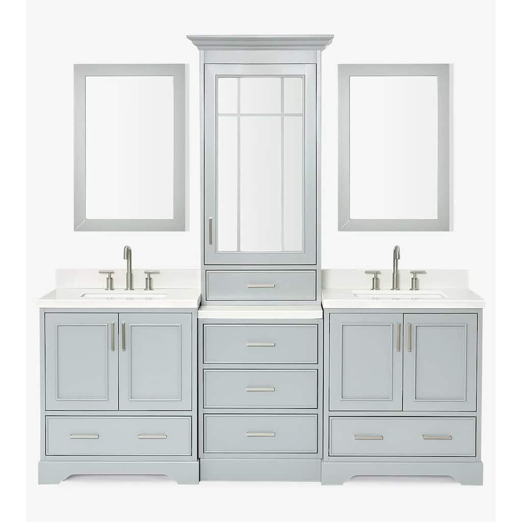 Ariel M085DWQR Stafford 85" Free Standing Double Basin Vanity Set with