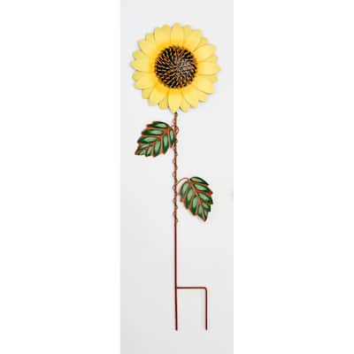29" Metal Sunflower Garden Stake
