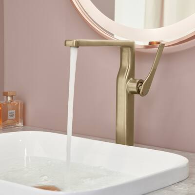 10.24” Solid Brass Single Handle Single Hole Bathroom Sink Faucet