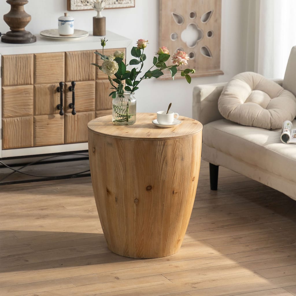 21.06"Vintage Style Bucket Shaped Coffee Table
