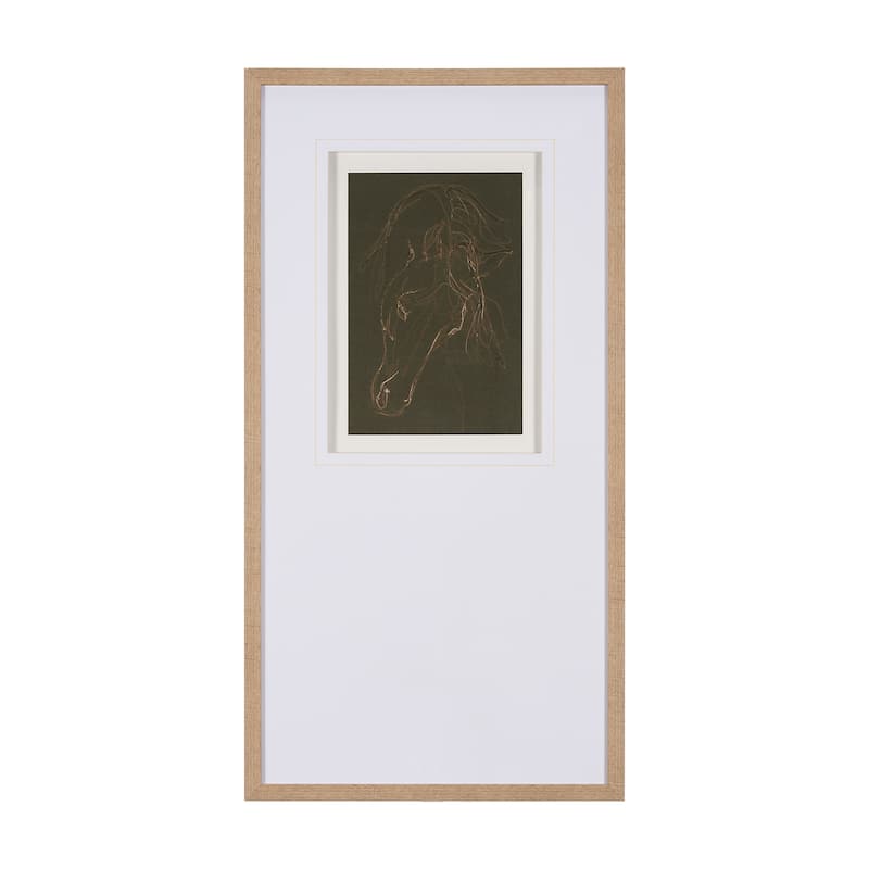 Andalusian Horse III Olive Framed Art Print