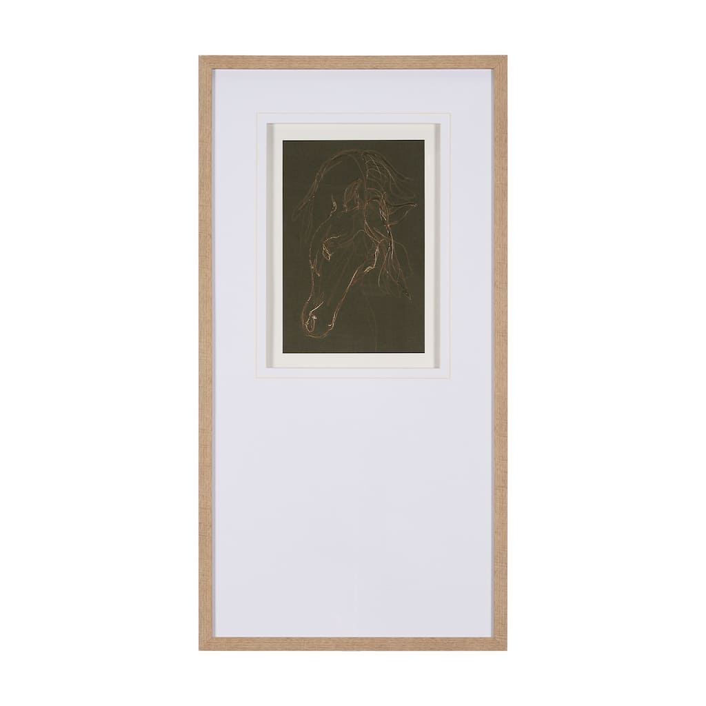 Andalusian Horse III Olive Framed Art Print