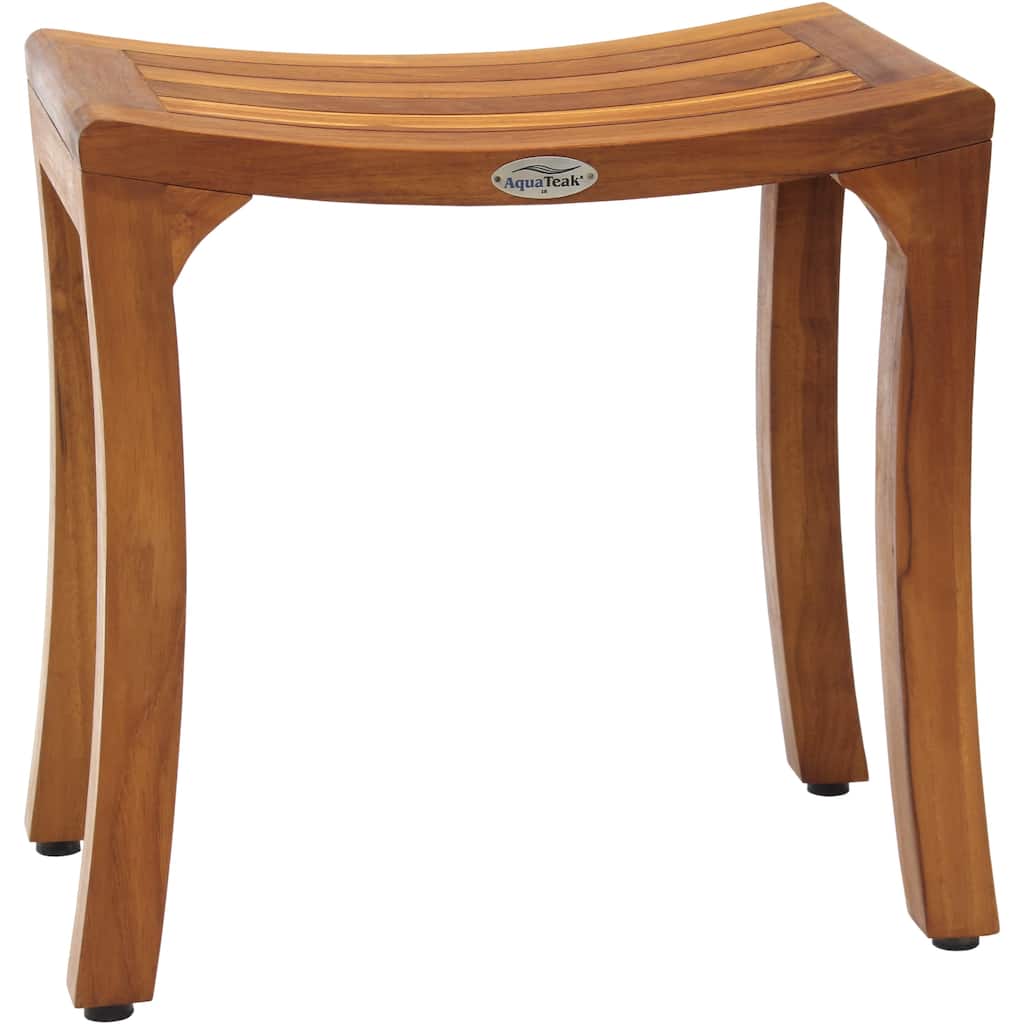 Patented Asia Curve Teak Shower Bench