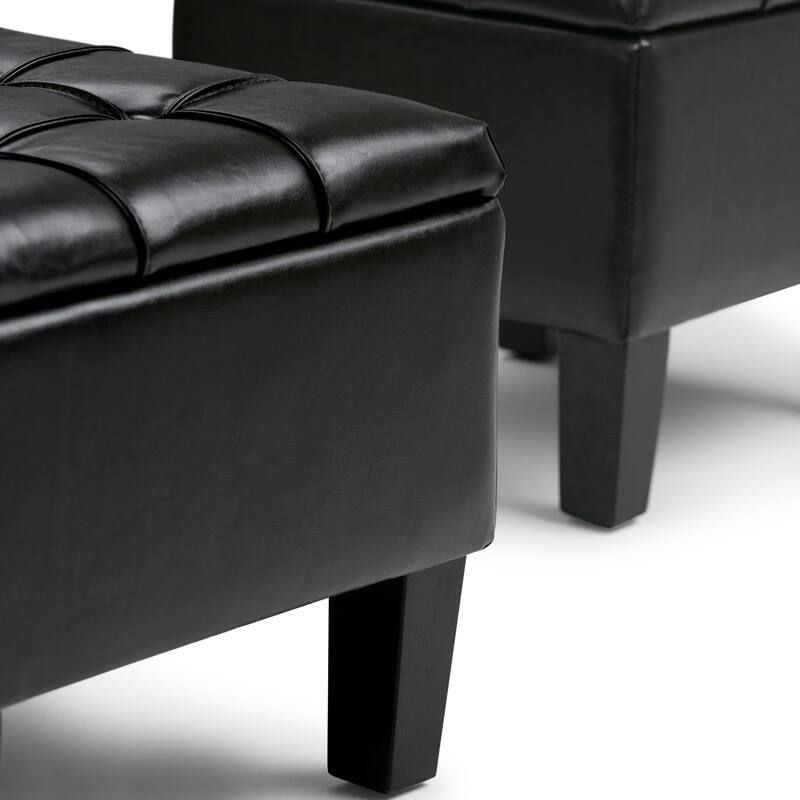 WYNDENHALL Lancaster 44 inch Wide Contemporary Rectangle Storage Ottoman