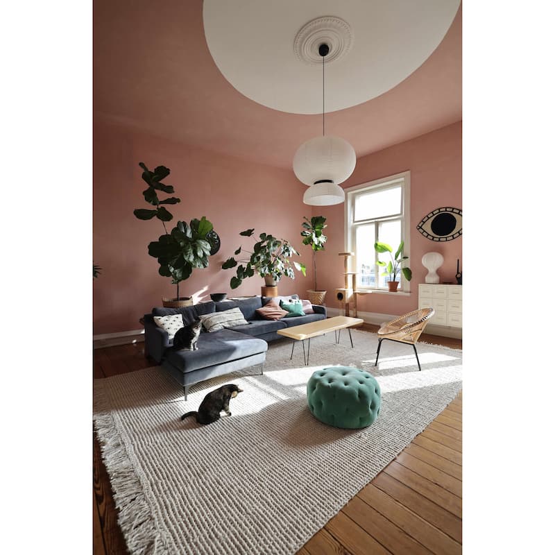 Hauteloom Senneterre Jute Living Room, Bedroom Area Rug - Cream - 12' x 15'