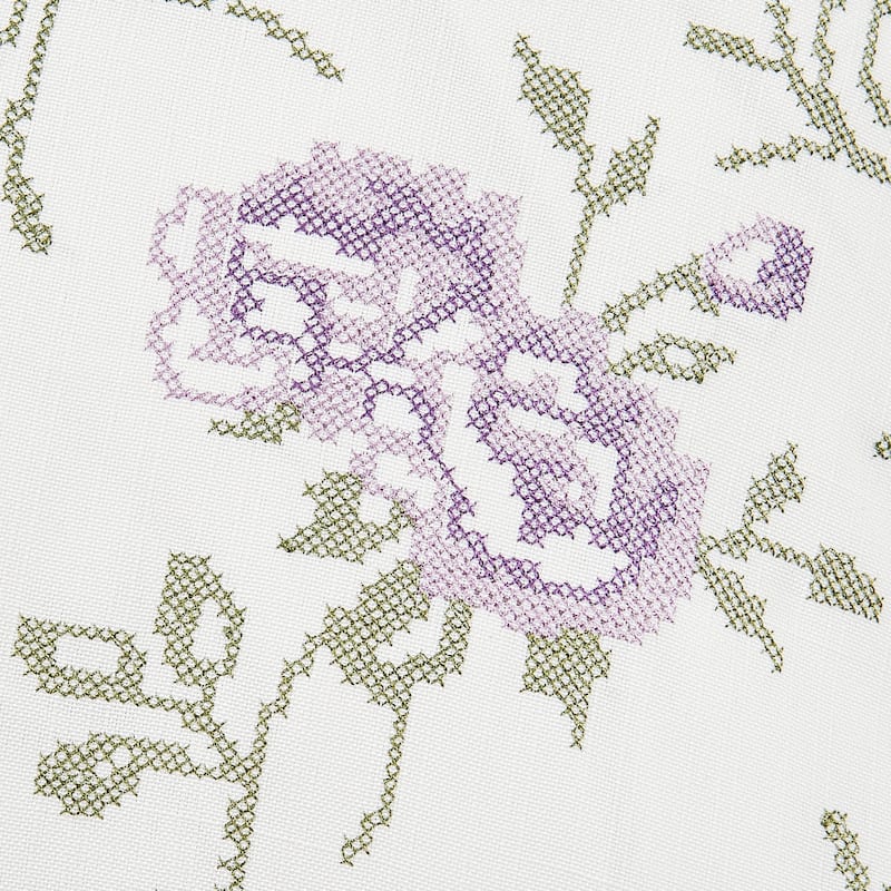 Canvas Pillow Shells with Rose Embellishments (Set of 2), NO INSERT