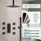 preview thumbnail 31 of 40, EVERSTEIN Thermostatic Shower System 12 Inch Rain Shower Head 3 Way Thermostatic Faucet with 6 Body Jets