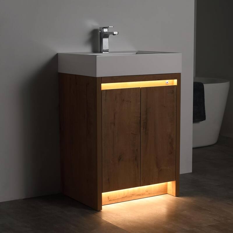 Blossom 48" All Wood Freestanding Bathroom Vanity with Acrylic Sink