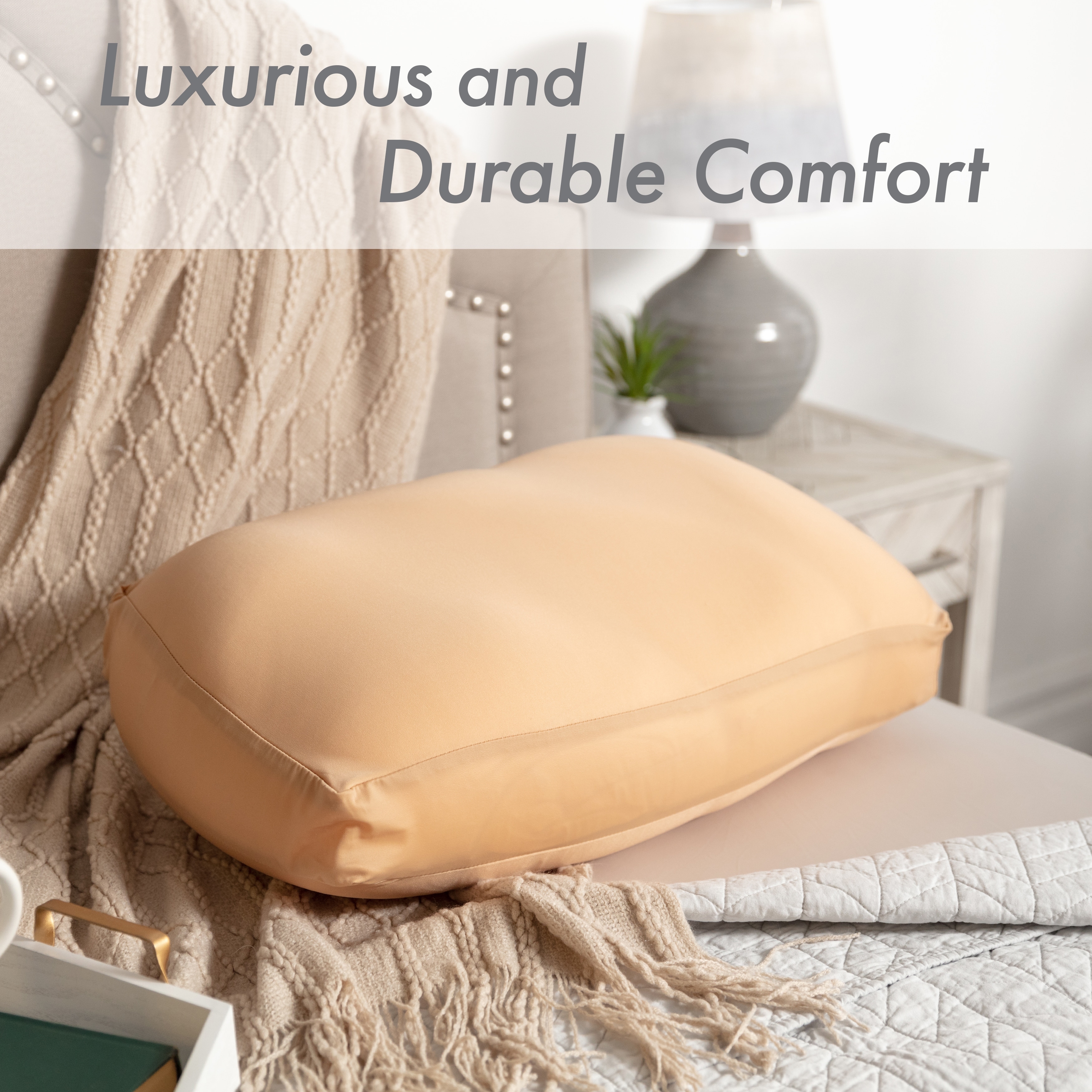 Premium Microbead Pillow Anti Aging Silk like Cover Barely