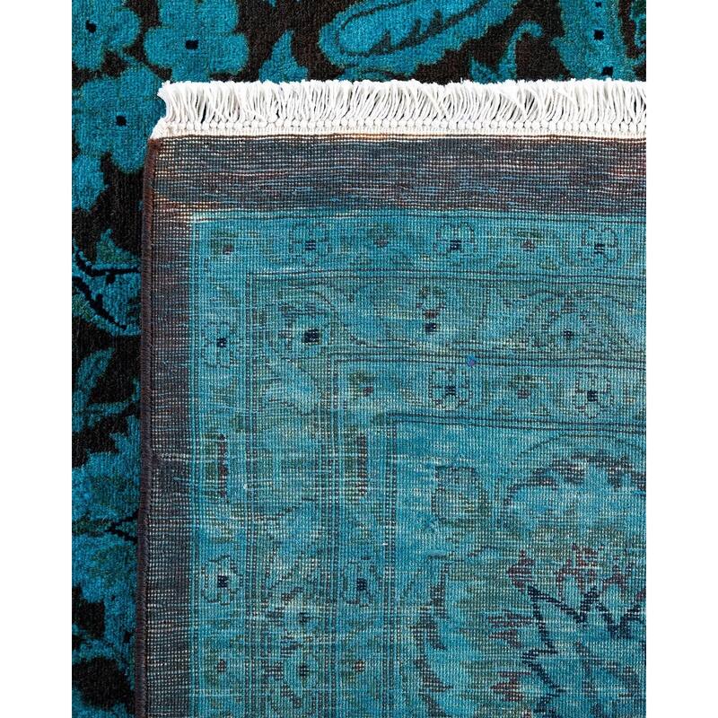 Fine Vibrance One-of-a-Kind Hand-Knotted Area Rug - Blue, 8' 2" x 12' 5" - 8' 2" x 12' 5"