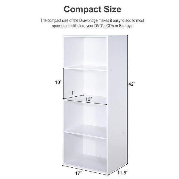 Shop Costway 4 Tier Open Shelf Bookcase Multi Functional Storage