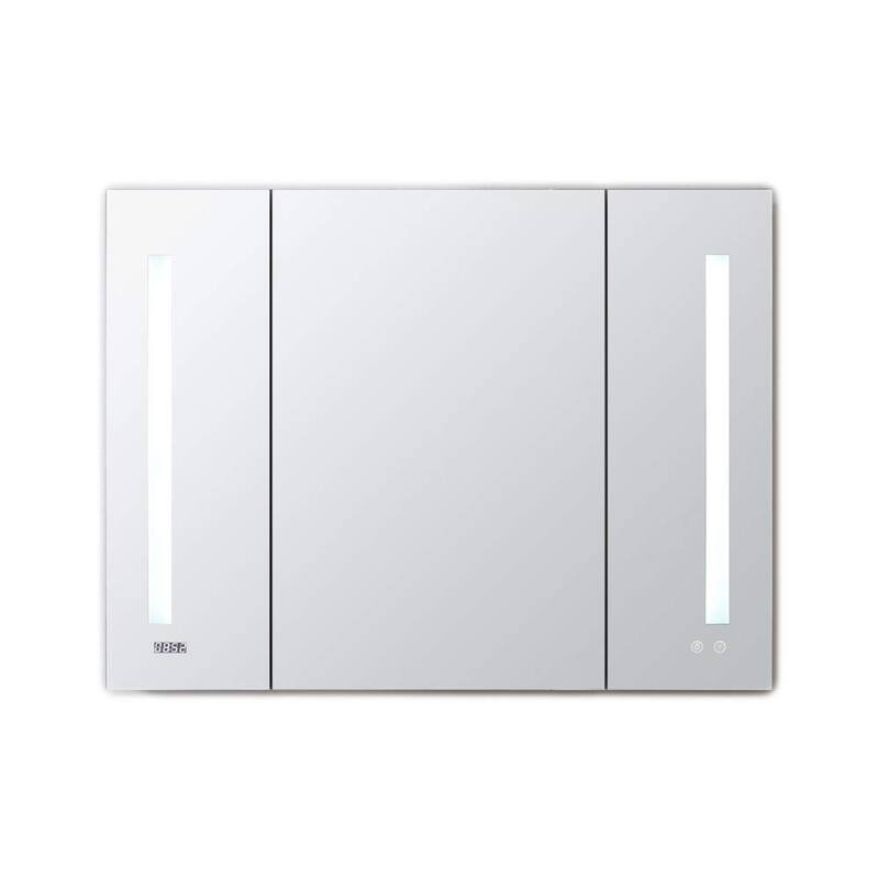 AQUADOM Signature Royale, 40"x30"x5", Bathroom Led Lighted Medicine Cabinet, Defogger, Integrated LED 3X Magnifying Mirror - 40"x30"x5"