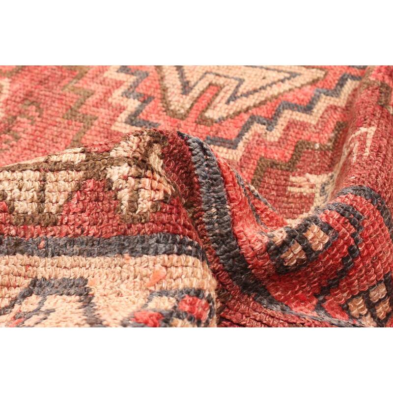 ECARPETGALLERY Hand-knotted Melis Vintage Red Wool Rug - 4'2 x 6'4