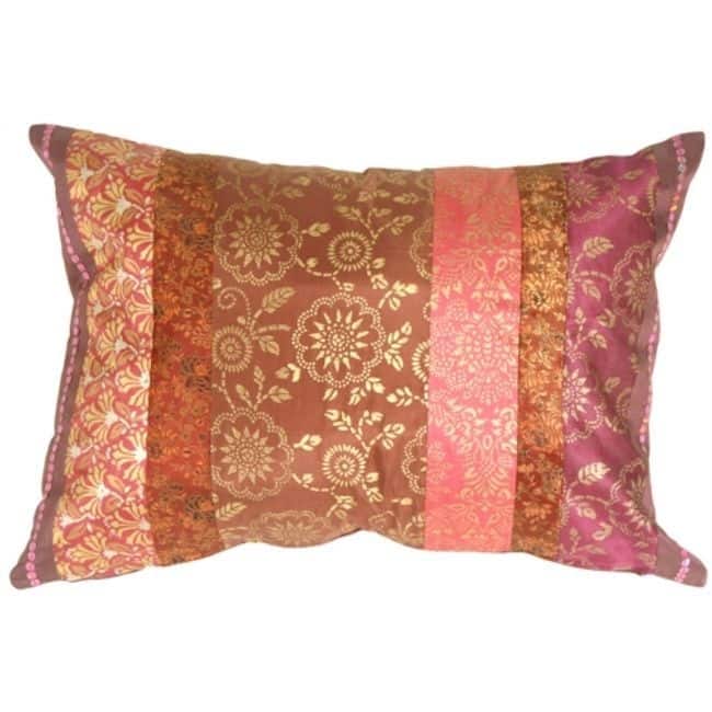 Silk Odyssey Plum Pillow with Polyfill Pillow Insert
