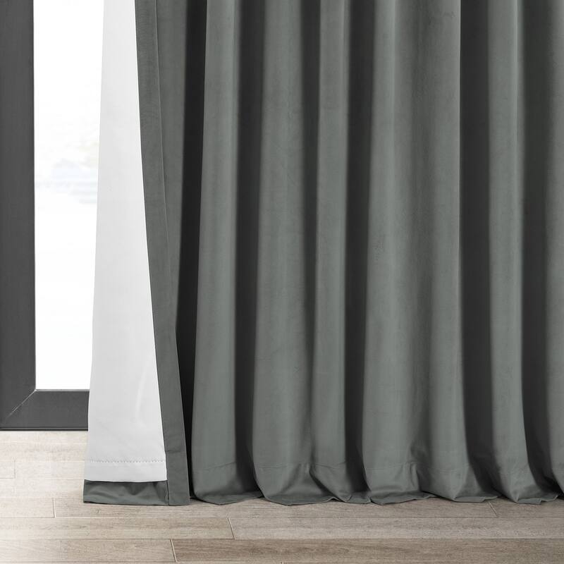 Exclusive Fabrics Signature Extra Wide Velvet Blackout Curtain (1 Panel