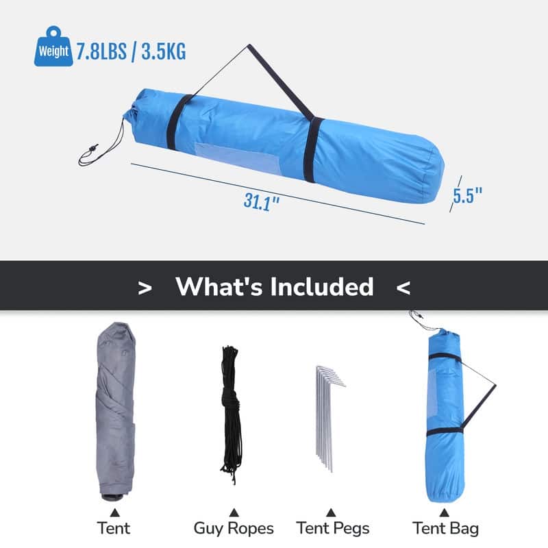 3-4 Person Tent Pop-Up Camping Tent - 4 Person