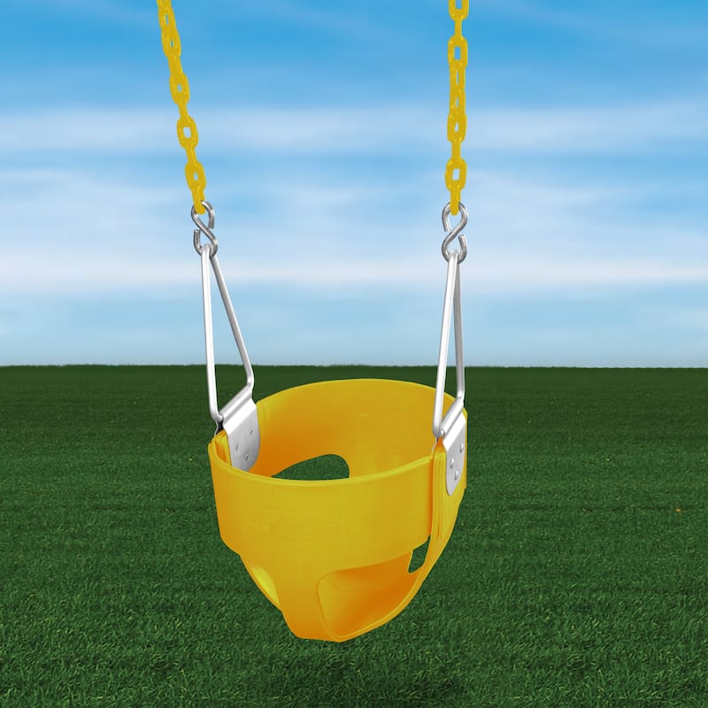 Swing-N-Slide Full Bucket Toddler Swing with Coated Chains