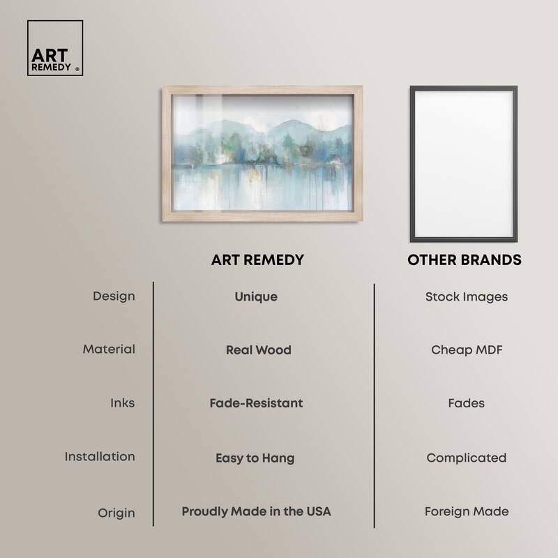Mirrored Aqua Dream II Shadowbox by Art Remedy