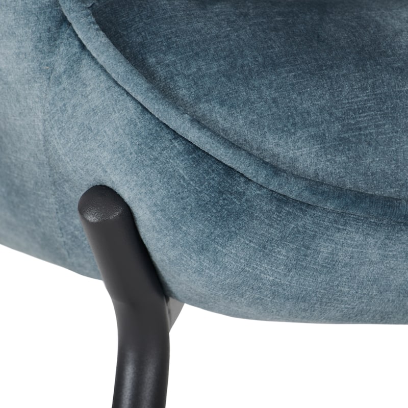 CorLiving Velvet Accent Chair with Stool