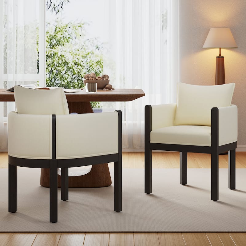 Christopher Knight Home - Callahan Linen Upholstered Dining Chair with Armrests