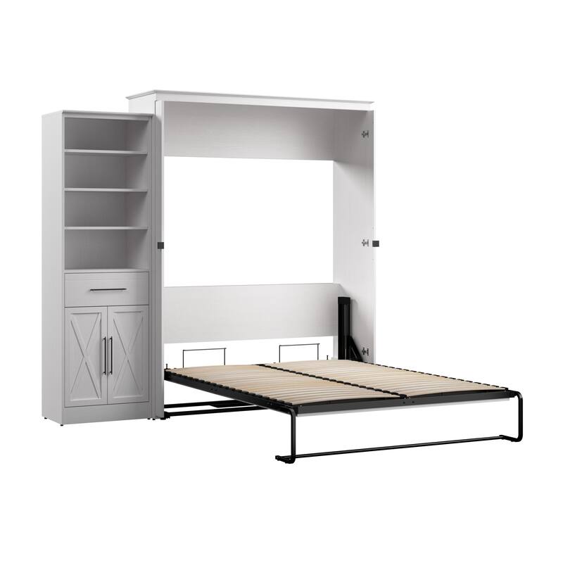 Key West Queen Murphy Bed with Wardrobe (94W) by Bestar