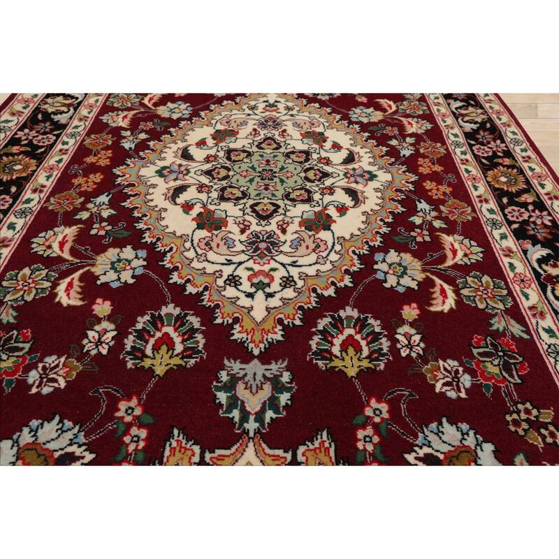 2'8''x10'2'' Runner Hand Knotted Wool Maroon Traditional 300 KPSI Rug - 2' 8'' x 10' 2''