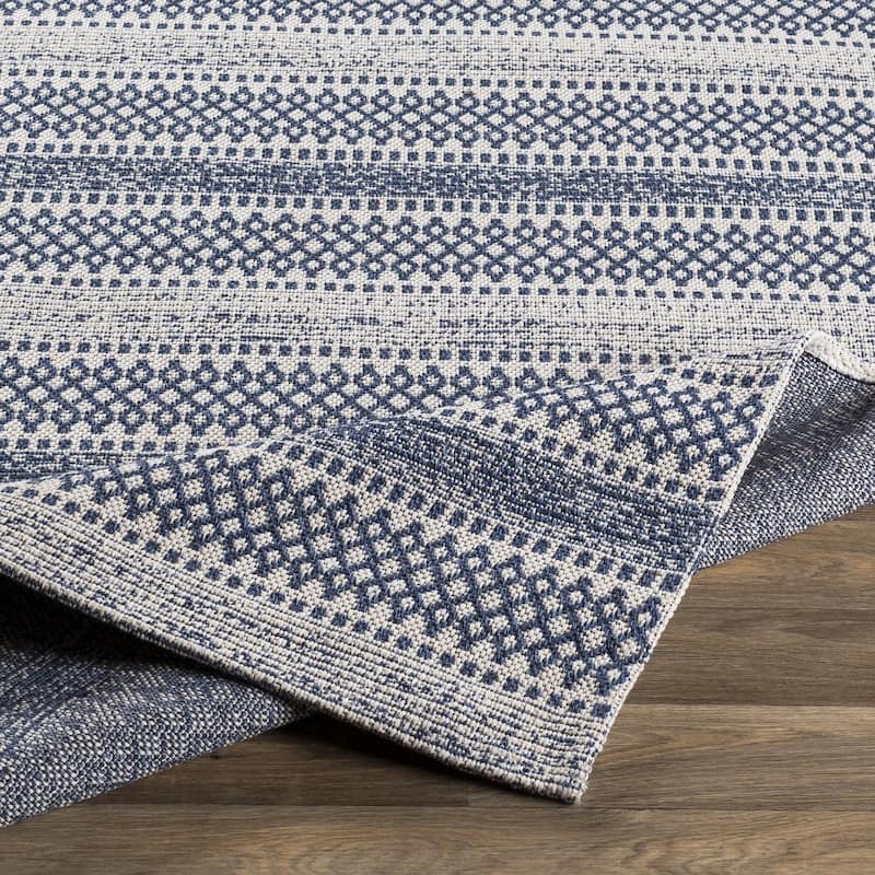 Livabliss La Casa Moroccan Stripe Cotton Area Rug