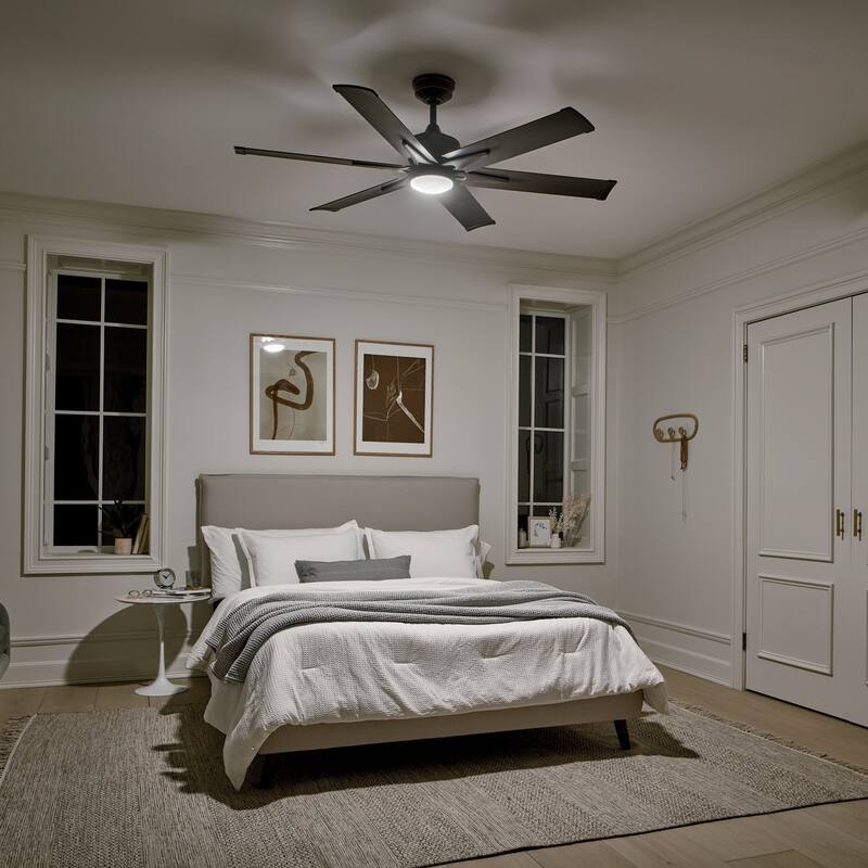Kichler Lighting Szeplo Patio Collection 60-inch Olde Bronze LED Ceiling Fan