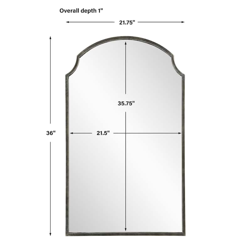 Bronze Arch Top Mirror - 21.75"W x 36"H x 1"D