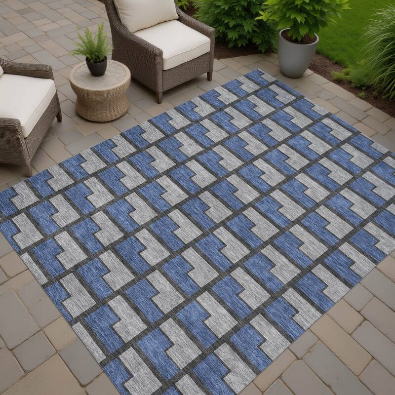 Machine Washable Indoor/ Outdoor Modern Cody Chantille Rug