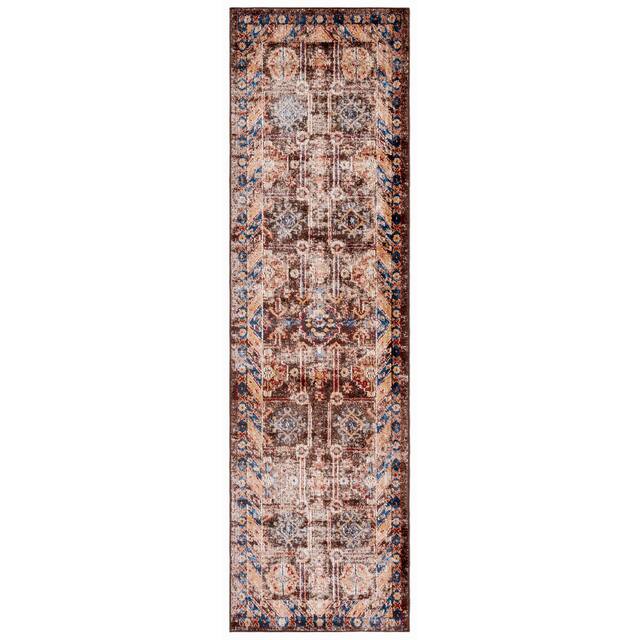 SAFAVIEH Bijar Celie Traditional Distressed Oriental Area Rug - 2'3" x 8' Runner - Brown/Ivory