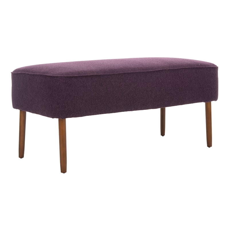 SAFAVIEH Ariane Mid Century Orange Wool Bench - 39.6" x 19.9" x 18.3" - 40Wx20Dx18H