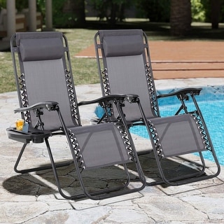Patio Outdoor Chaise Lounge Chairs Beach Pool Side Lawn Deck Portable ...