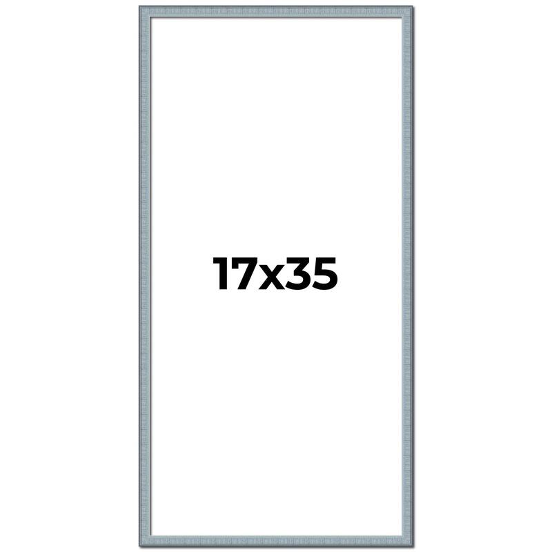17x35 Frame Rustic Sky Blue Solid Wood Picture Frame | 0.75 Inch